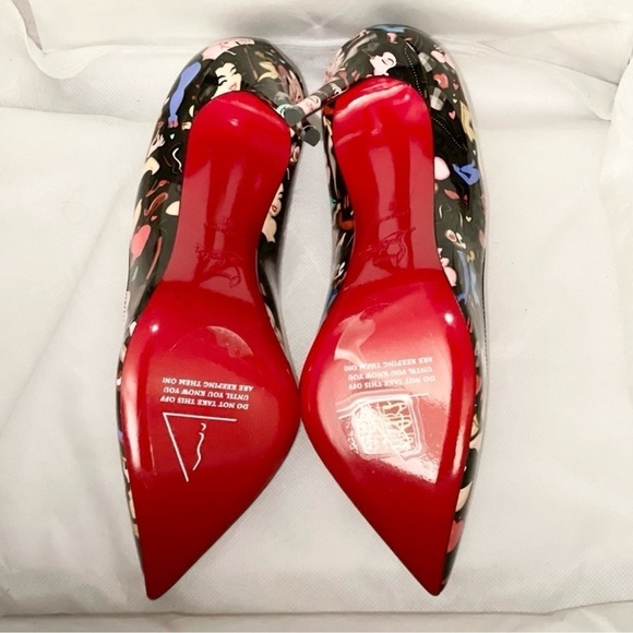 Christian Louboutin HotChick 100 pump Blk Patent Multi “Bored Lin Resille EU36 - Picture 11 of 14